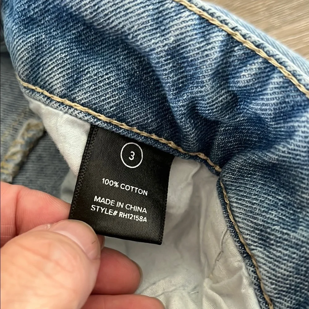 Fashion Nova Contrast Flare Denim Jeans - Dark Blue and Light Blue - Picture 3 of 4